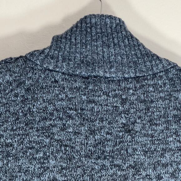 Buffalo David Bitton Blue Speckled Collared Knit Men's Sweater Long-Sleeved Med - Picture 9 of 16